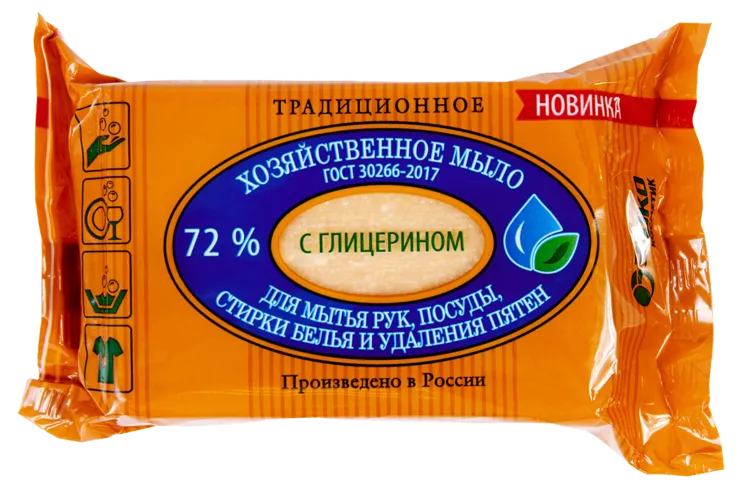 Мыло хоз 72% с глицерином 150гр. 80398 (48)