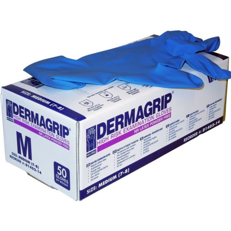 Перчатки латексные DERMAGRIP (25)