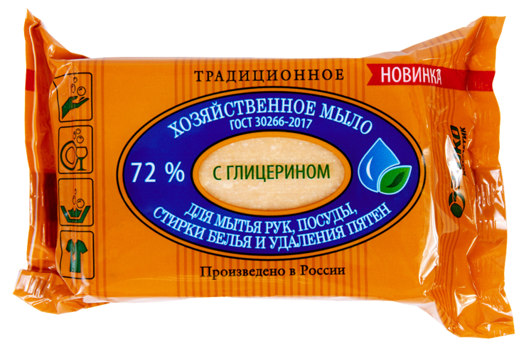 Мыло хоз 72% с глицерином 150гр. 80398 (48)