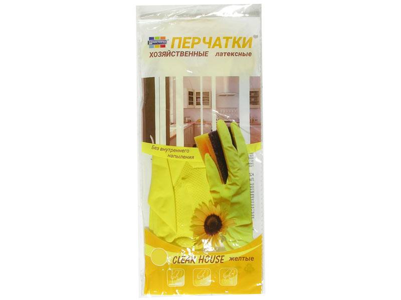 Перчатки латексные Clear House
