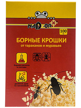 Борные крошки от тараканов и муравьев Nadzor 100г (24)